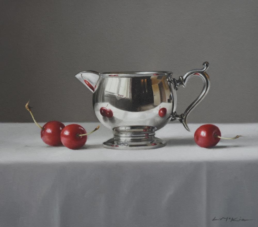Silver Jug with Three Cherries